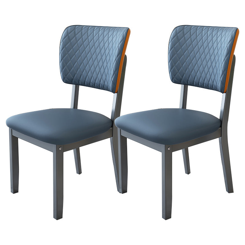 Contemporary Wood Dining Chairs Open Back Dining Side Chair for Restaurant Use