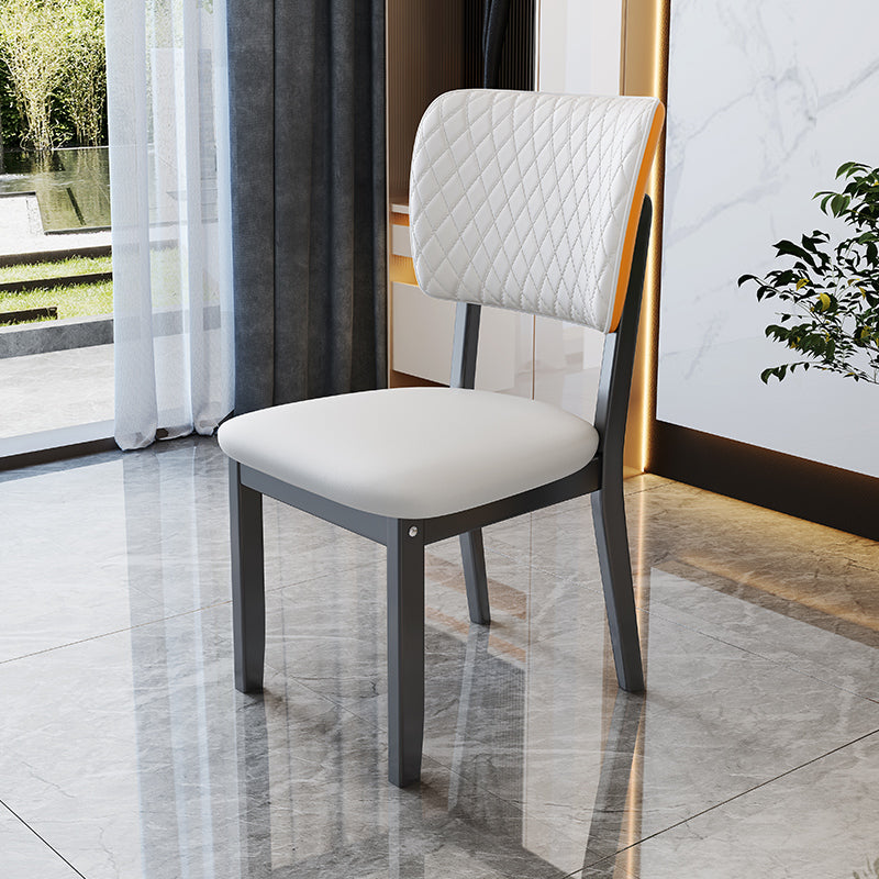 Contemporary Wood Dining Chairs Open Back Dining Side Chair for Restaurant Use