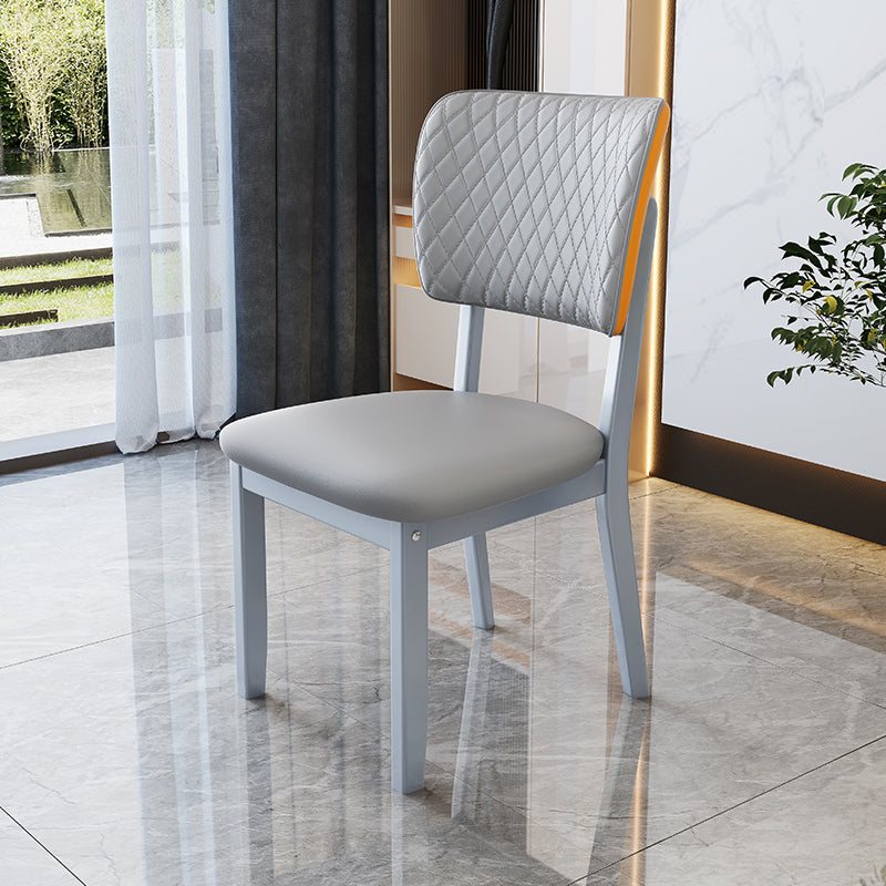 Contemporary Wood Dining Chairs Open Back Dining Side Chair for Restaurant Use