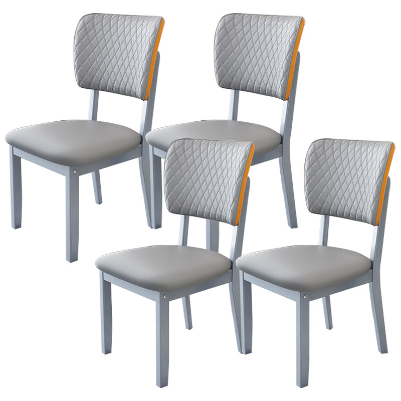 Contemporary Wood Dining Chairs Open Back Dining Side Chair for Restaurant Use