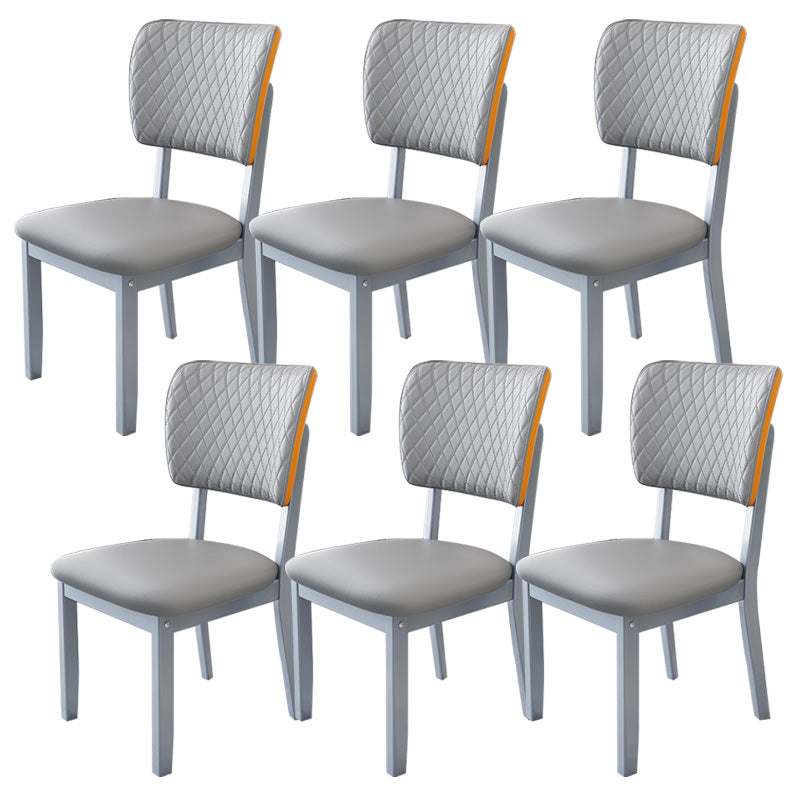 Contemporary Wood Dining Chairs Open Back Dining Side Chair for Restaurant Use
