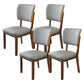 Contemporary Wood Dining Chairs Open Back Dining Side Chair for Restaurant Use
