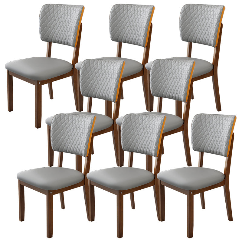 Contemporary Wood Dining Chairs Open Back Dining Side Chair for Restaurant Use
