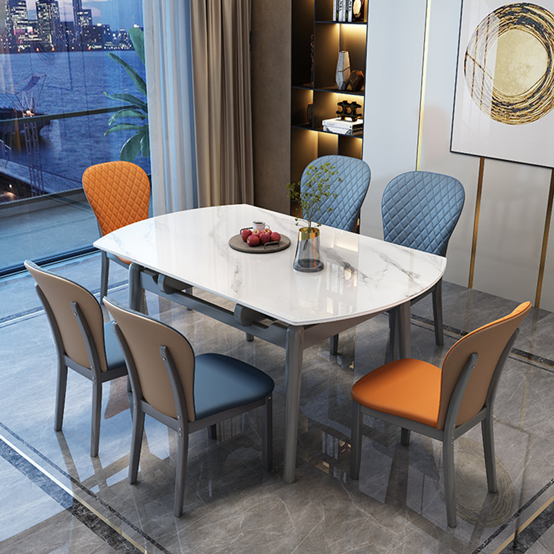 Contemporary Wood Dining Armless Chairs Upholstered Side Chairs for Restaurant Use