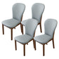 Contemporary Wood Dining Armless Chairs Upholstered Side Chairs for Restaurant Use