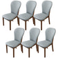 Contemporary Wood Dining Armless Chairs Upholstered Side Chairs for Restaurant Use