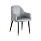 Glam Faux Leather Dining Chairs Metal Arm Dining Room Chairs Grey 1 Piece Clearhalo 'Dining Chairs' 'Dining Tables & Seating' 'dining_chair' 'furn' 'furn_dining_chair' 'Furniture' 'Kitchen & Dining Furniture' 6267185