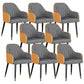 Glam Faux Leather Dining Chairs Metal Arm Dining Room Chairs Houndstooth pattern 8 Piece Set Clearhalo 'Dining Chairs' 'Dining Tables & Seating' 'dining_chair' 'furn' 'furn_dining_chair' 'Furniture' 'Kitchen & Dining Furniture' 6267208