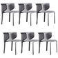 Contemporary Metal Dining Room Chairs Arm Leather Dining Chairs for Home Use Dark Gray 6 Piece Set Clearhalo 'Dining Chairs' 'Dining Tables & Seating' 'dining_chair' 'furn' 'furn_dining_chair' 'Furniture' 'Kitchen & Dining Furniture' 6267217