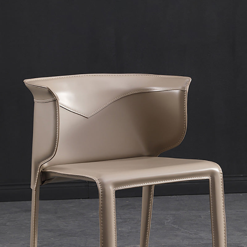 Contemporary Metal Dining Room Chairs Arm Leather Dining Chairs for Home Use Clearhalo 'Dining Chairs' 'Dining Tables & Seating' 'dining_chair' 'furn' 'furn_dining_chair' 'Furniture' 'Kitchen & Dining Furniture' 6267221