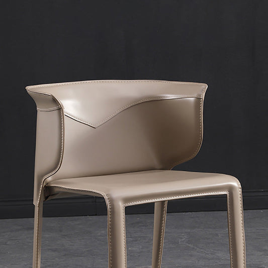 Contemporary Metal Dining Room Chairs Arm Leather Dining Chairs for Home Use Clearhalo 'Dining Chairs' 'Dining Tables & Seating' 'dining_chair' 'furn' 'furn_dining_chair' 'Furniture' 'Kitchen & Dining Furniture' 6267221