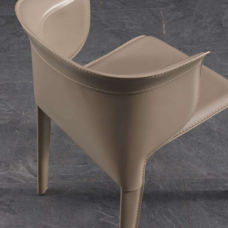 Contemporary Metal Dining Room Chairs Arm Leather Dining Chairs for Home Use Clearhalo 'Dining Chairs' 'Dining Tables & Seating' 'dining_chair' 'furn' 'furn_dining_chair' 'Furniture' 'Kitchen & Dining Furniture' 6267225