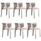 Contemporary Metal Dining Room Chairs Arm Leather Dining Chairs for Home Use Khaki 6 Piece Set Clearhalo 'Dining Chairs' 'Dining Tables & Seating' 'dining_chair' 'furn' 'furn_dining_chair' 'Furniture' 'Kitchen & Dining Furniture' 6267232