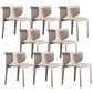 Contemporary Metal Dining Room Chairs Arm Leather Dining Chairs for Home Use Khaki 8 Piece Set Clearhalo 'Dining Chairs' 'Dining Tables & Seating' 'dining_chair' 'furn' 'furn_dining_chair' 'Furniture' 'Kitchen & Dining Furniture' 6267233