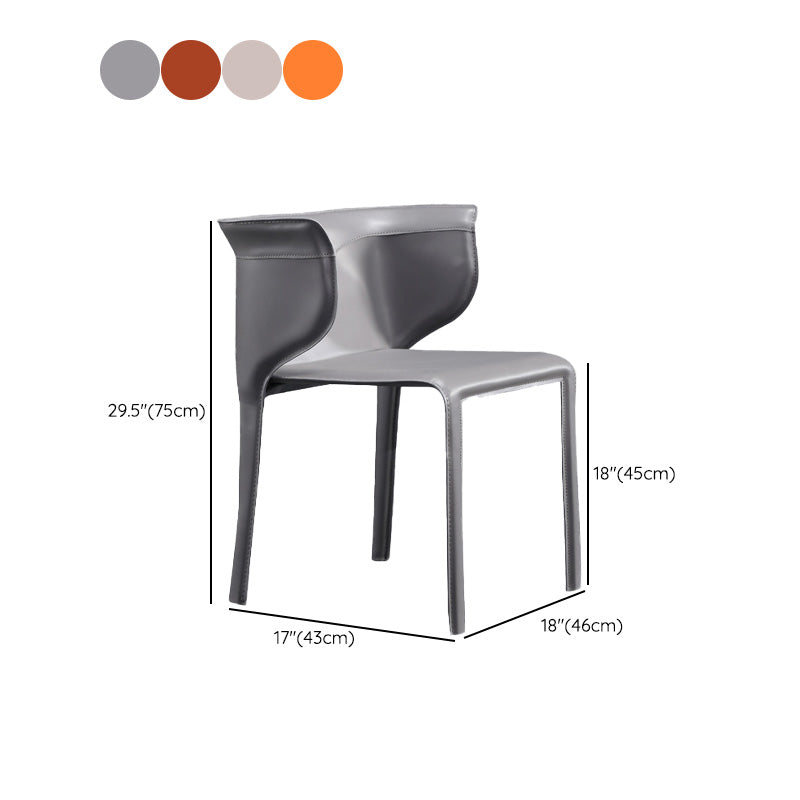 Contemporary Metal Dining Room Chairs Arm Leather Dining Chairs for Home Use Clearhalo 'Dining Chairs' 'Dining Tables & Seating' 'dining_chair' 'furn' 'furn_dining_chair' 'Furniture' 'Kitchen & Dining Furniture' 6267239
