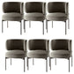 Modern Style Velvet Side Chair Arm Metal Side Chair for Home Use Grey 6 Piece Set Clearhalo 'Dining Chairs' 'Dining Tables & Seating' 'dining_chair' 'furn' 'furn_dining_chair' 'Furniture' 'Kitchen & Dining Furniture' 6267244