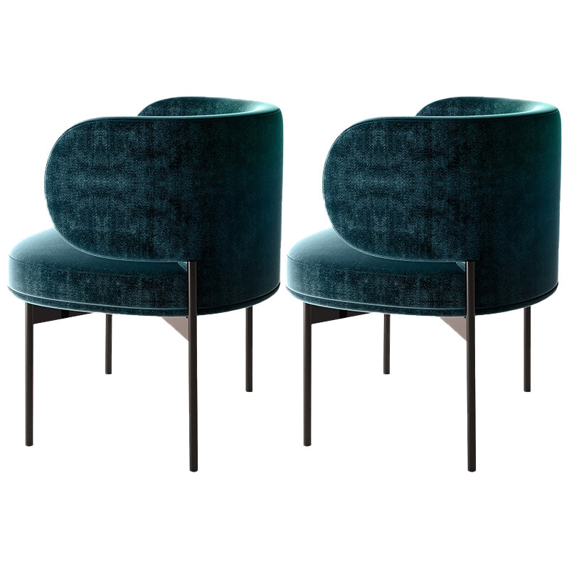 Modern Style Velvet Side Chair Arm Metal Side Chair for Home Use Green 2 Piece Set Clearhalo 'Dining Chairs' 'Dining Tables & Seating' 'dining_chair' 'furn' 'furn_dining_chair' 'Furniture' 'Kitchen & Dining Furniture' 6267248