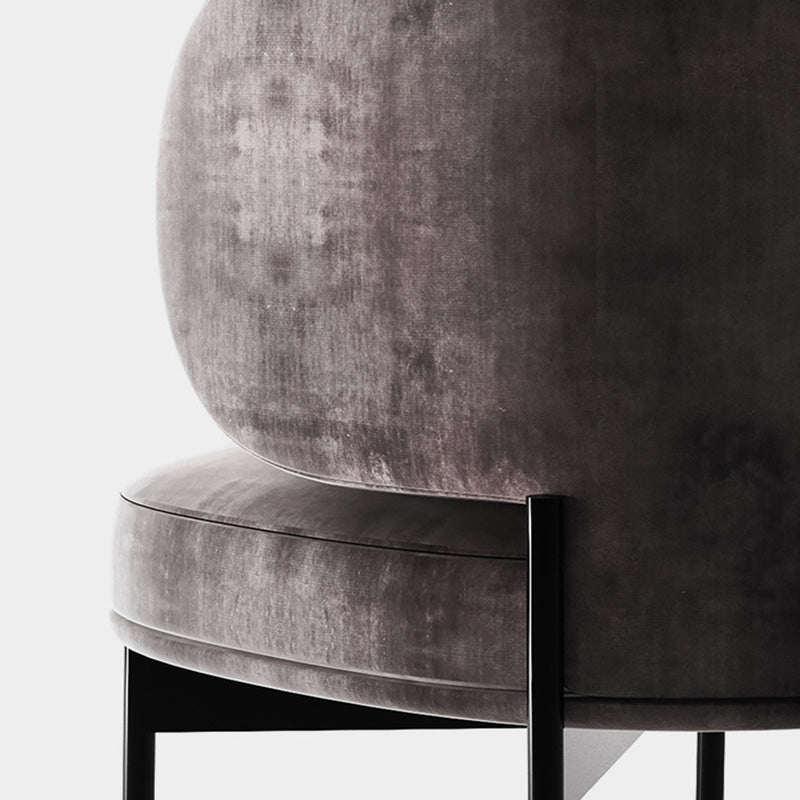 Modern Style Velvet Side Chair Arm Metal Side Chair for Home Use Clearhalo 'Dining Chairs' 'Dining Tables & Seating' 'dining_chair' 'furn' 'furn_dining_chair' 'Furniture' 'Kitchen & Dining Furniture' 6267251