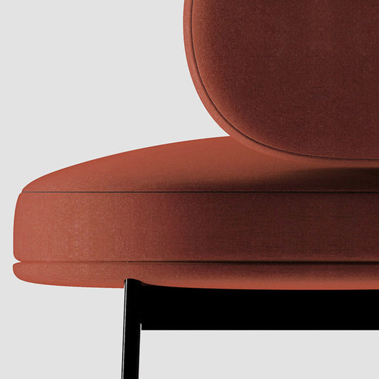 Modern Style Velvet Side Chair Arm Metal Side Chair for Home Use Clearhalo 'Dining Chairs' 'Dining Tables & Seating' 'dining_chair' 'furn' 'furn_dining_chair' 'Furniture' 'Kitchen & Dining Furniture' 6267252