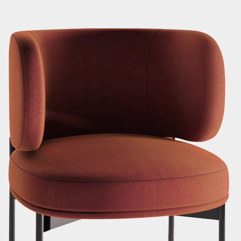 Modern Style Velvet Side Chair Arm Metal Side Chair for Home Use Clearhalo 'Dining Chairs' 'Dining Tables & Seating' 'dining_chair' 'furn' 'furn_dining_chair' 'Furniture' 'Kitchen & Dining Furniture' 6267257