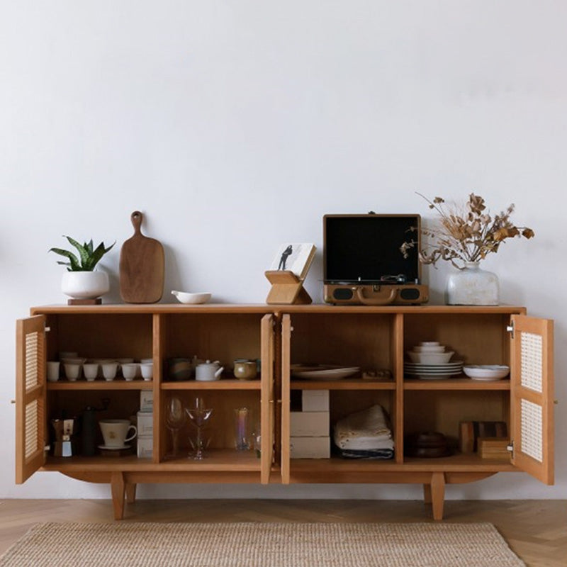 Home Wooden Side Board Modern Rectangle Sideboard Cabinet with Doors