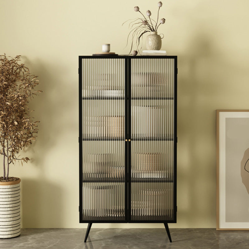 53"H Rectangular Metal Side Board Modern Minimalist Home Sideboard with Door Clearhalo 'buffet_sideboard' 'Buffets & Sideboards' 'furn' 'furn_buffet_sideboard' 'Furniture' 'Kitchen & Dining Furniture' 6267385