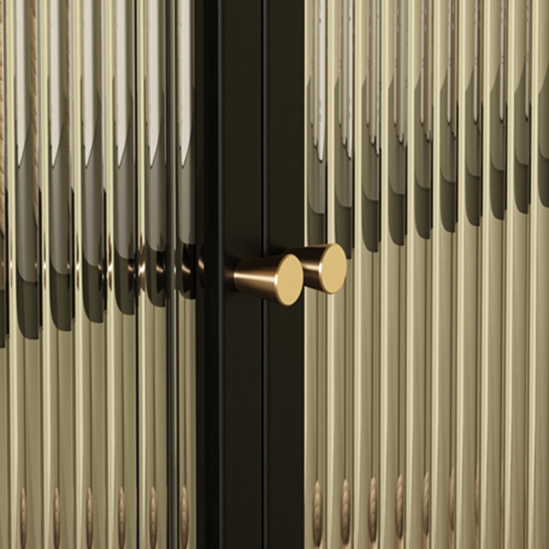 53"H Rectangular Metal Side Board Modern Minimalist Home Sideboard with Door Clearhalo 'buffet_sideboard' 'Buffets & Sideboards' 'furn' 'furn_buffet_sideboard' 'Furniture' 'Kitchen & Dining Furniture' 6267388