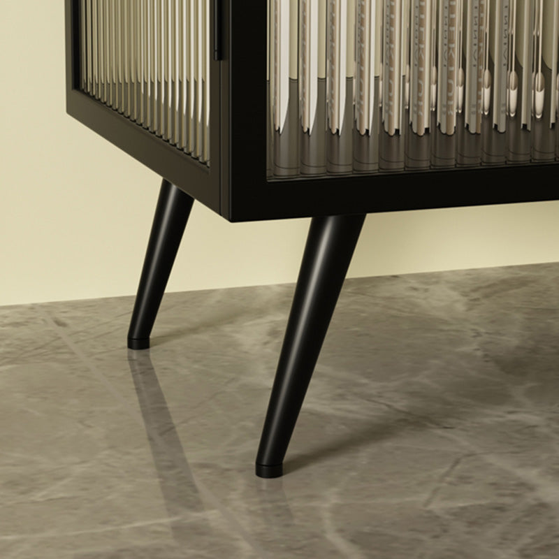 53"H Rectangular Metal Side Board Modern Minimalist Home Sideboard with Door Clearhalo 'buffet_sideboard' 'Buffets & Sideboards' 'furn' 'furn_buffet_sideboard' 'Furniture' 'Kitchen & Dining Furniture' 6267390