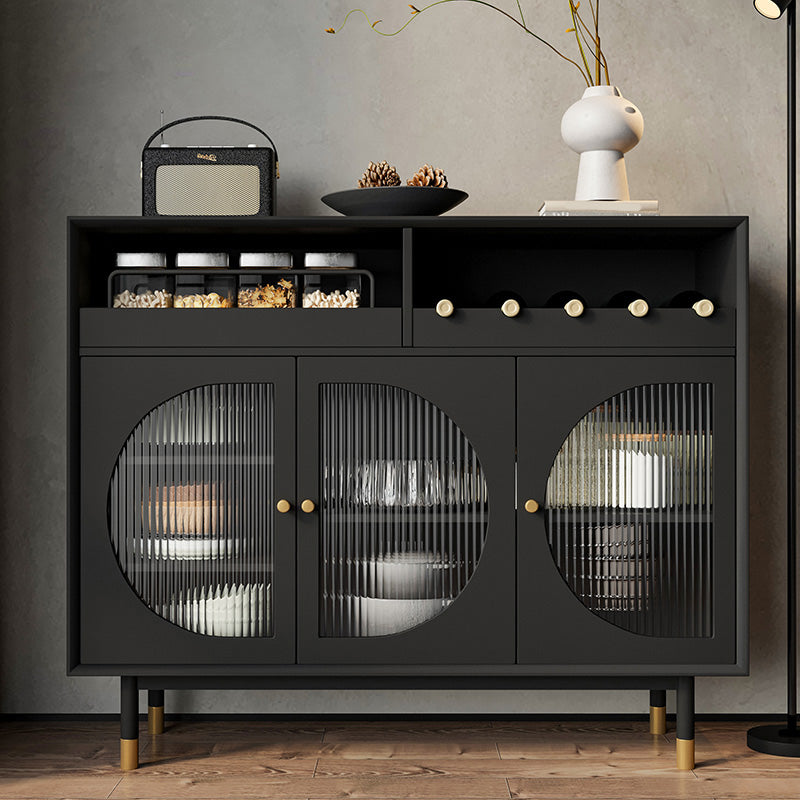 Moderna scheda rettangolare minimalista Casa Black Side Board con porta