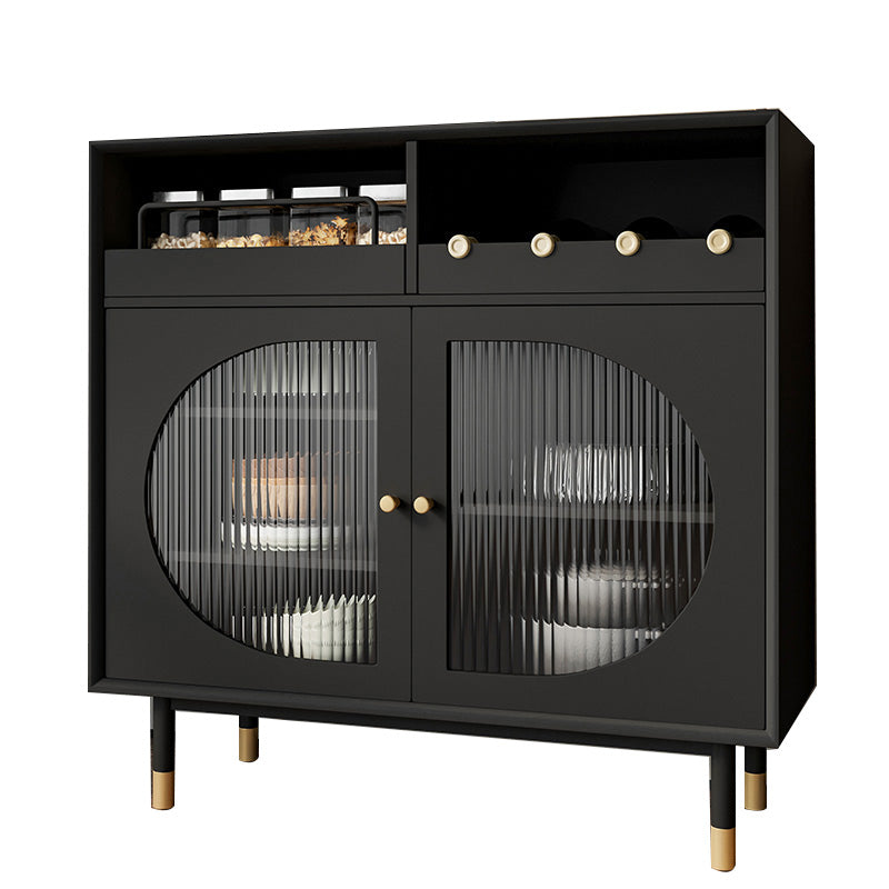 Moderna scheda rettangolare minimalista Casa Black Side Board con porta