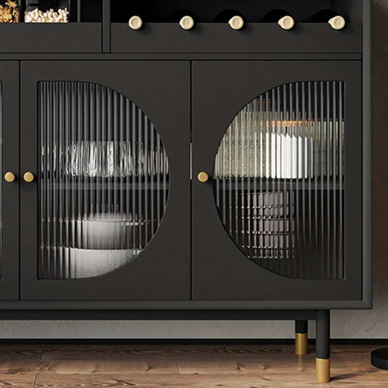 Moderna scheda rettangolare minimalista Casa Black Side Board con porta