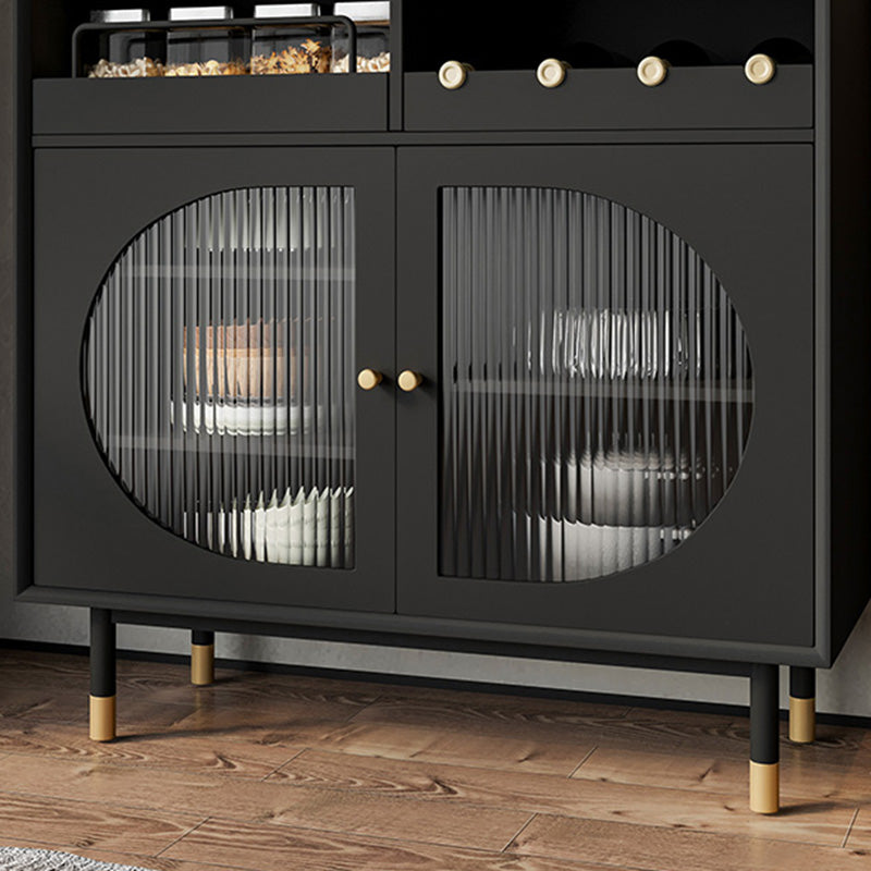 Moderna scheda rettangolare minimalista Casa Black Side Board con porta