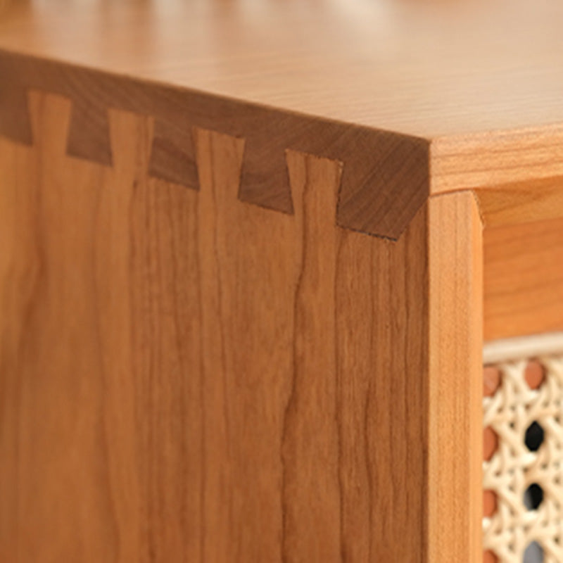 Brown Wooden Side Board with Doors Modern Minimalist Buffet Sideboard without Light Clearhalo 'buffet_sideboard' 'Buffets & Sideboards' 'furn' 'furn_buffet_sideboard' 'Furniture' 'Kitchen & Dining Furniture' 6267430