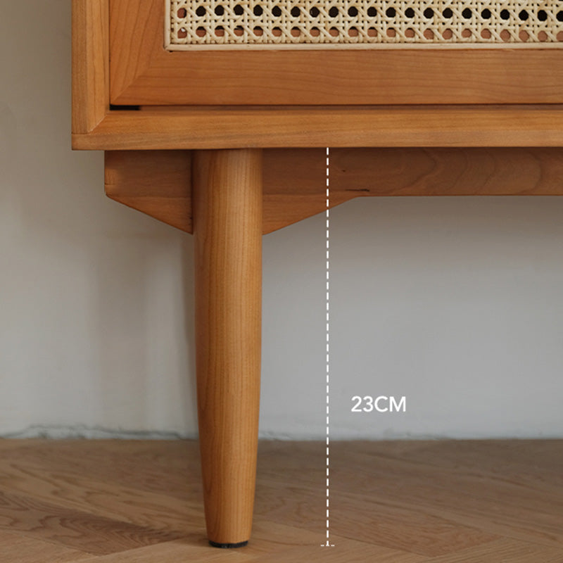 Brown Wooden Side Board with Doors Modern Minimalist Buffet Sideboard without Light Clearhalo 'buffet_sideboard' 'Buffets & Sideboards' 'furn' 'furn_buffet_sideboard' 'Furniture' 'Kitchen & Dining Furniture' 6267434