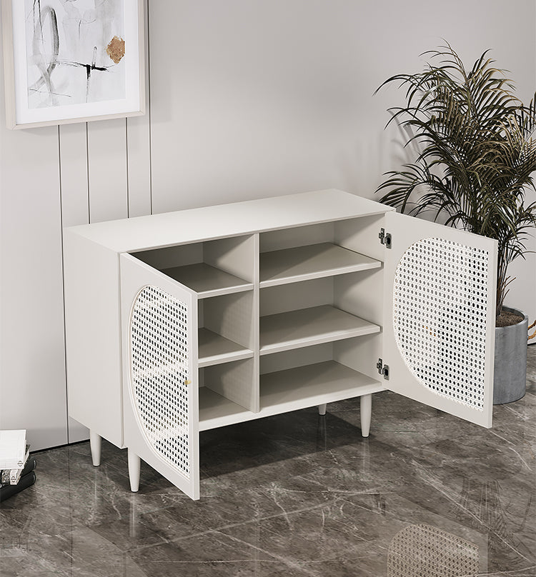 Modern Style Rectangle Side Board 39.4"L Home Wooden Sideboard Clearhalo 'buffet_sideboard' 'Buffets & Sideboards' 'furn' 'furn_buffet_sideboard' 'Furniture' 'Kitchen & Dining Furniture' 6267504