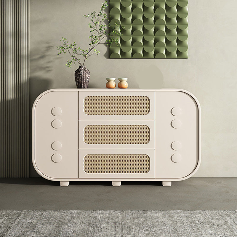 Mobile moderno armadio latestino di stoccaggio in legno con cassetti e porta