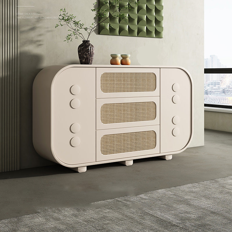 Mobile moderno armadio latestino di stoccaggio in legno con cassetti e porta