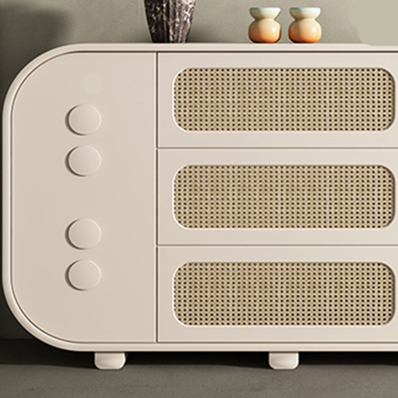 Mobile moderno armadio latestino di stoccaggio in legno con cassetti e porta