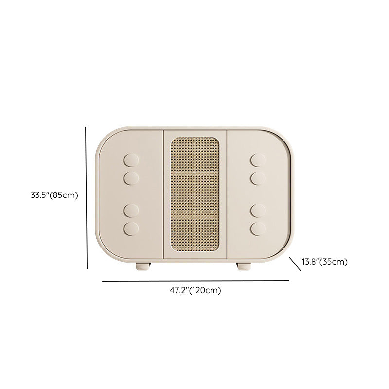 Mobile moderno armadio latestino di stoccaggio in legno con cassetti e porta