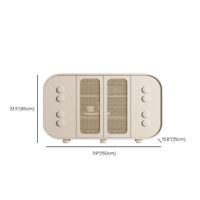 Mobile moderno armadio latestino di stoccaggio in legno con cassetti e porta