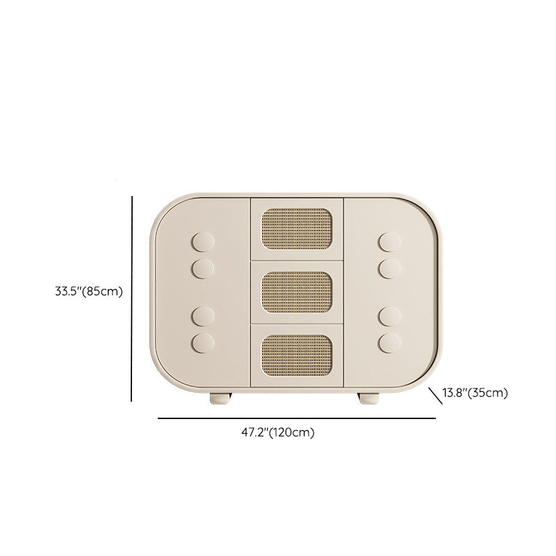 Mobile moderno armadio latestino di stoccaggio in legno con cassetti e porta