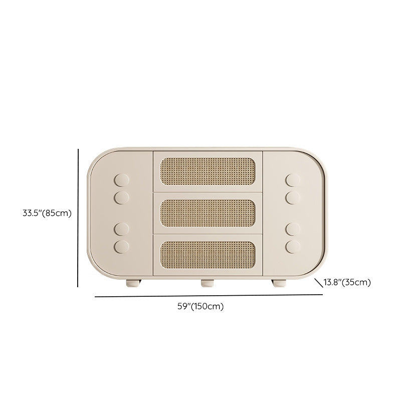 Mobile moderno armadio latestino di stoccaggio in legno con cassetti e porta