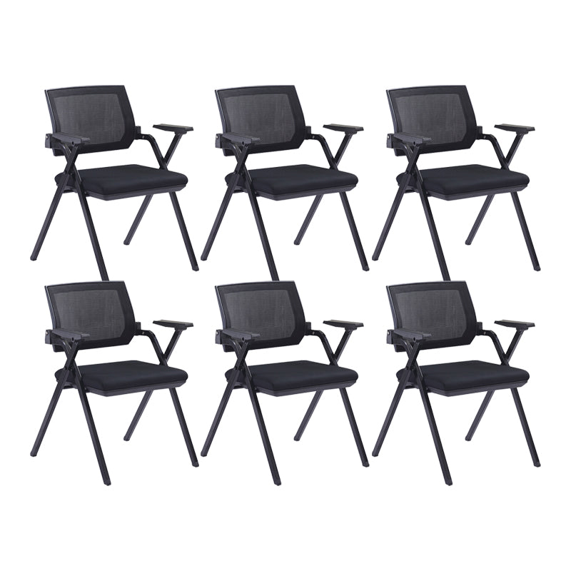Contemporary Arms Included Desk Chair Mesh Back Conference Chair Without Writing Pad 6 Piece Set Clearhalo 'furn' 'furn_office_chair' 'Furniture' 'Office Chairs' 'Office Furniture' 'office_chair' 6267575