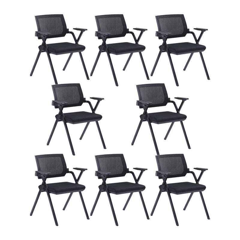 Contemporary Arms Included Desk Chair Mesh Back Conference Chair Without Writing Pad 8 Piece Set Clearhalo 'furn' 'furn_office_chair' 'Furniture' 'Office Chairs' 'Office Furniture' 'office_chair' 6267577