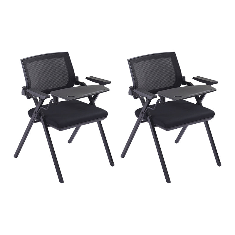 Contemporary Arms Included Desk Chair Mesh Back Conference Chair With Writing Pad 2 Piece Set Clearhalo 'furn' 'furn_office_chair' 'Furniture' 'Office Chairs' 'Office Furniture' 'office_chair' 6267579