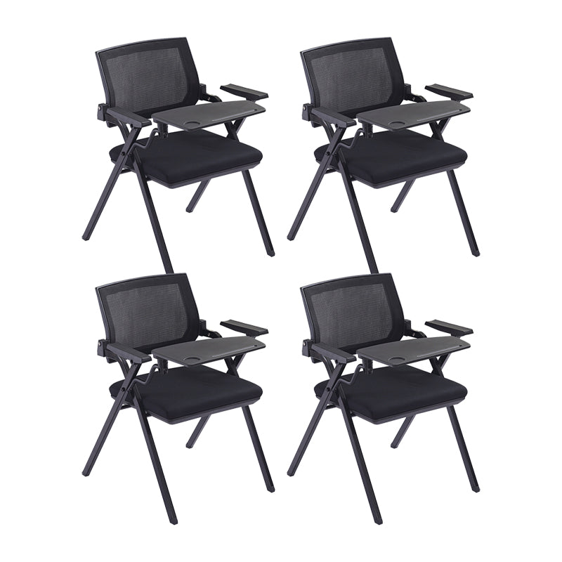Contemporary Arms Included Desk Chair Mesh Back Conference Chair With Writing Pad 4 Piece Set Clearhalo 'furn' 'furn_office_chair' 'Furniture' 'Office Chairs' 'Office Furniture' 'office_chair' 6267582