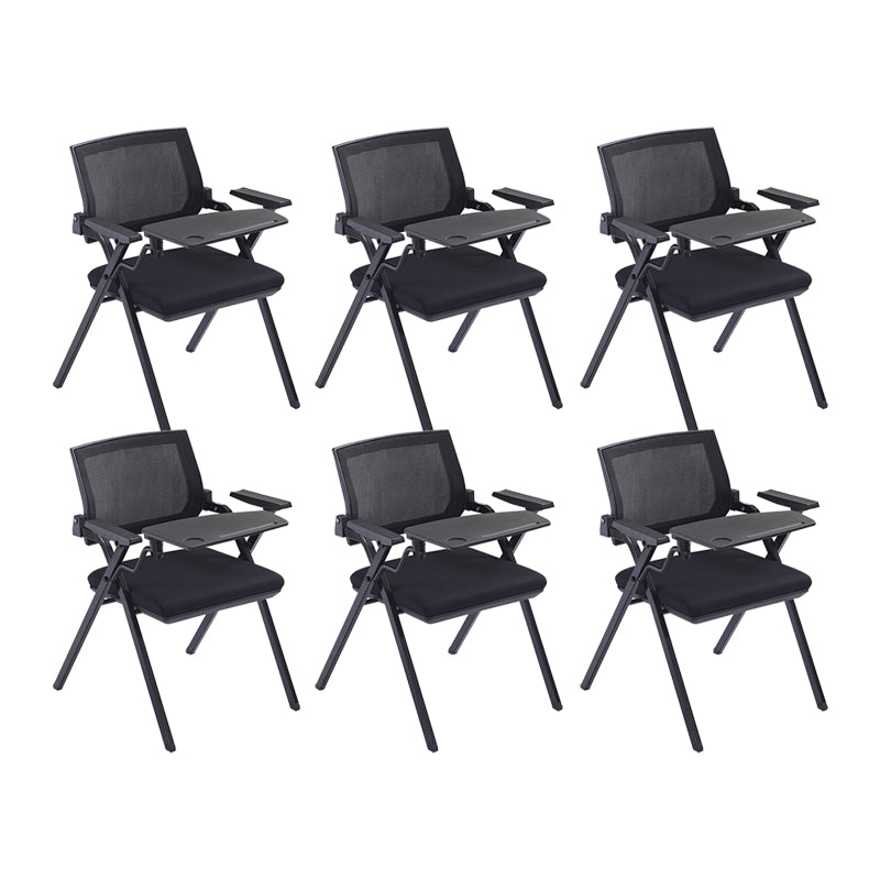 Contemporary Arms Included Desk Chair Mesh Back Conference Chair With Writing Pad 6 Piece Set Clearhalo 'furn' 'furn_office_chair' 'Furniture' 'Office Chairs' 'Office Furniture' 'office_chair' 6267583