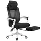 Ergonomic Mesh Office Chair High-Back Adjustable Height with Swivel Casters White 1 Piece With Footrest Clearhalo 'furn' 'furn_office_chair' 'Furniture' 'Office Chairs' 'Office Furniture' 'office_chair' 6267599