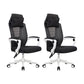 Ergonomic Mesh Office Chair High-Back Adjustable Height with Swivel Casters White 2 Piece Set Without Footrest Clearhalo 'furn' 'furn_office_chair' 'Furniture' 'Office Chairs' 'Office Furniture' 'office_chair' 6267613