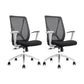 Modern Desk Chair Mesh Computer Chair Conference Chair with Wheels White-Black 2 Piece Set Clearhalo 'furn' 'furn_office_chair' 'Furniture' 'Office Chairs' 'Office Furniture' 'office_chair' 6267631